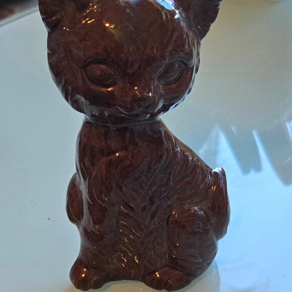 Vintage Red Clay Ceramic Sitting Cat Figurine (Made in Japan) - Picture 7 of 7